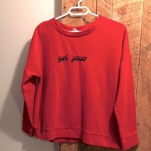 3/30$ « Girl power » red crewneck